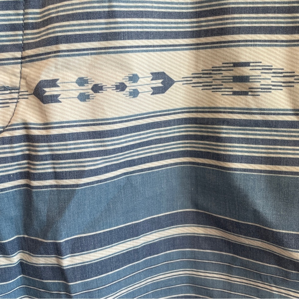 Faherty Board Shorts Swim Surf Tribal Blue Size 32 - Picture 5 of 8
